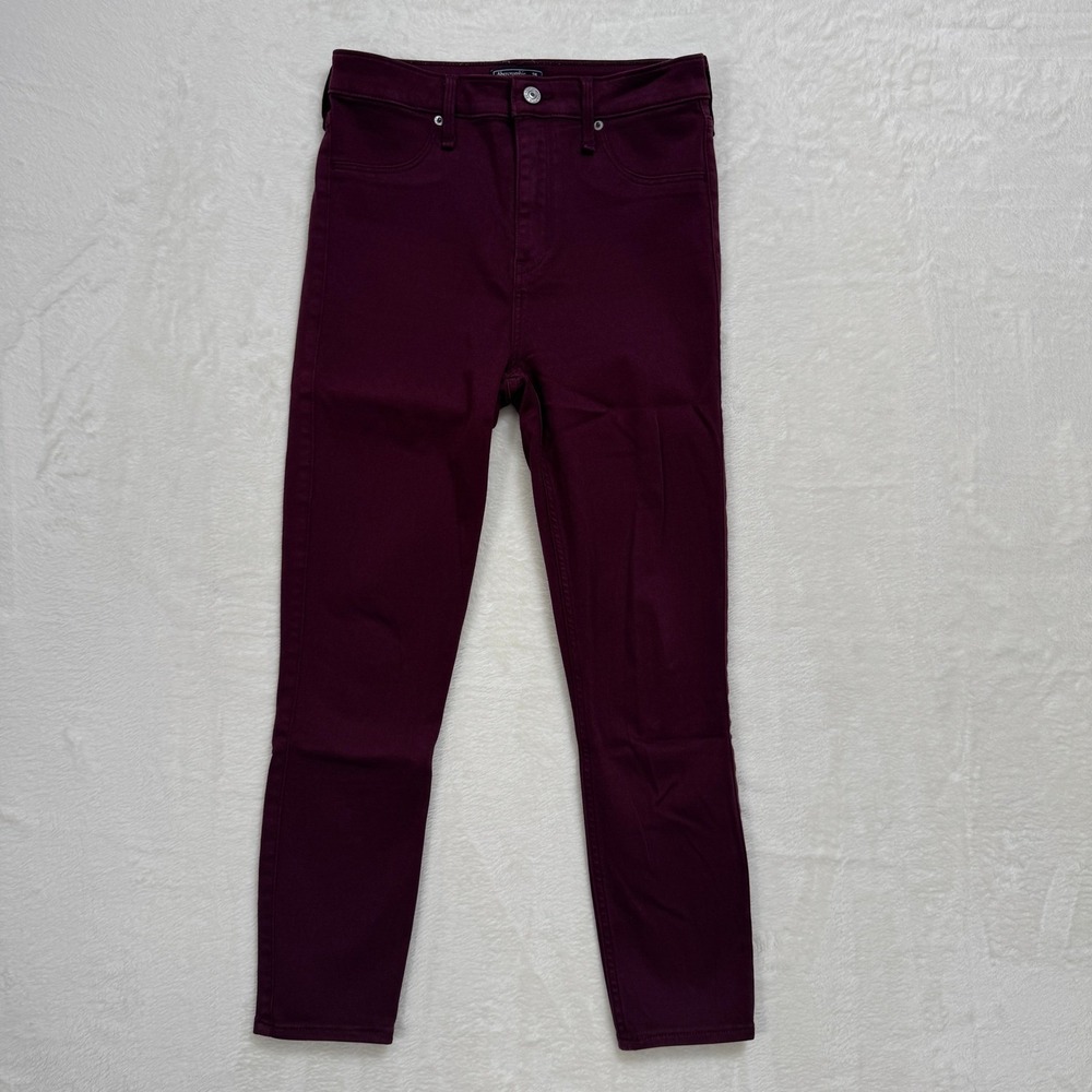 Abercrombie & Fitch Jean Leggings‎ Womens 26/2S Burgundy Simone High Rise Ankle
